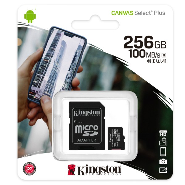 Фото - Карта памяти Kingston microSDXC 256Gb Canvas Select+ A1 + adapter (SDCS2/256GB)