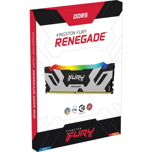 Фото - Память DDR Kingston Renegade Silver/Black RGB 2x16GB/8000 DDR5 (KF580C38RSAK2-32)