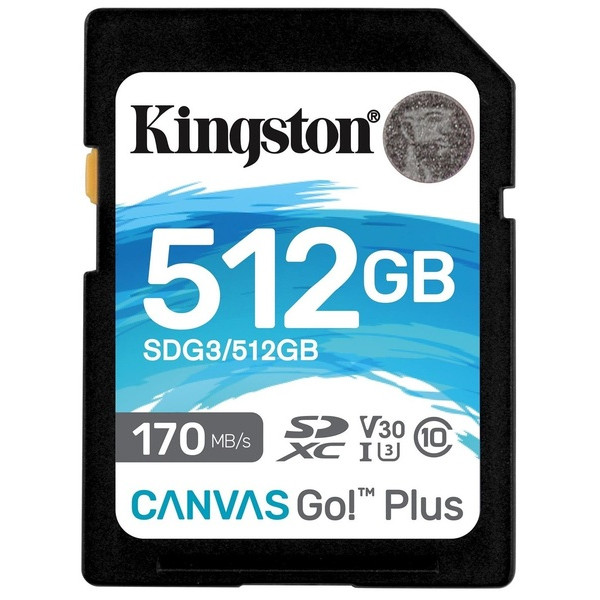 Фото - Карта пам'яті Kingston SDXC 512GB Go+ U3 V30 (SDG3/512GB)