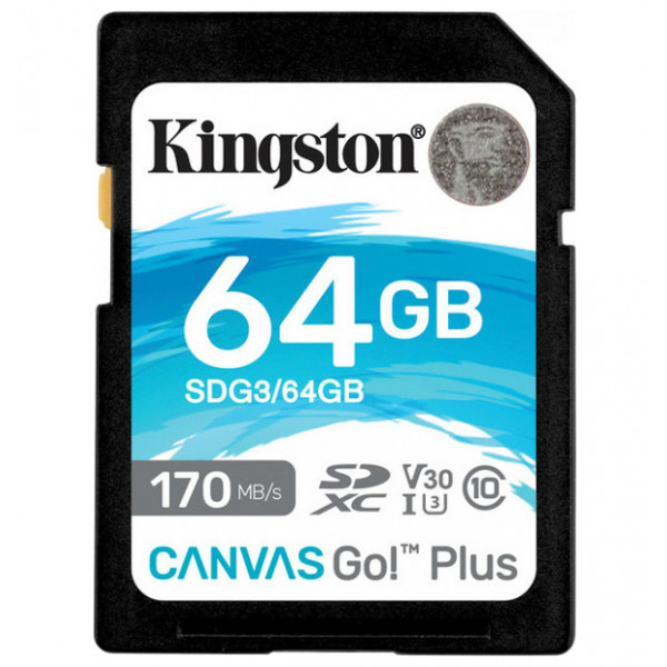 Фото - Карта пам'яті Kingston SDXC 64 GB Canvas Go+ U3 V30 (SDG3/64GB)