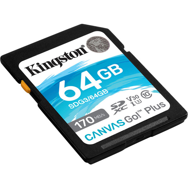 Фото - Карта пам'яті Kingston SDXC 64 GB Canvas Go+ U3 V30 (SDG3/64GB)