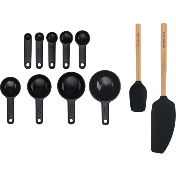 Фото - Кухарський набір приладів KitchenAid Classic 11 пр. чорний (KQG492OHOBE)