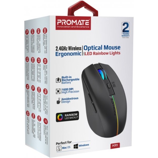 Фото - Миша бездротова Promate Kitt.Black