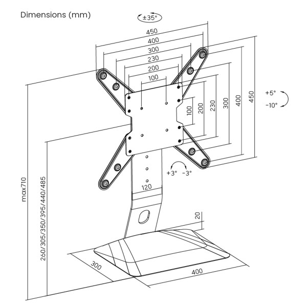 Фото - Кріплення для телевізора KIVI Motion TV Stand