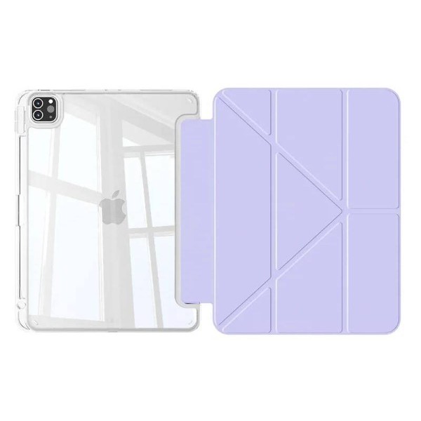Фото - Чехол для планшета BeCover Ultra Slim Origami Transparent for Apple iPad Pro 11" M4 2024 Purple (711692)
