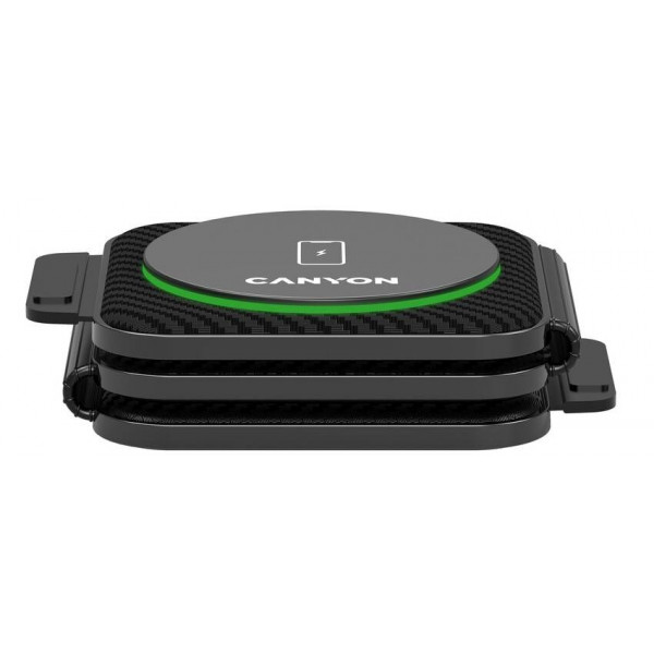 Фото - Бездротовий зарядний пристрій Canyon WS-305 3 в 1 QI Black (CNS-WCS305B)