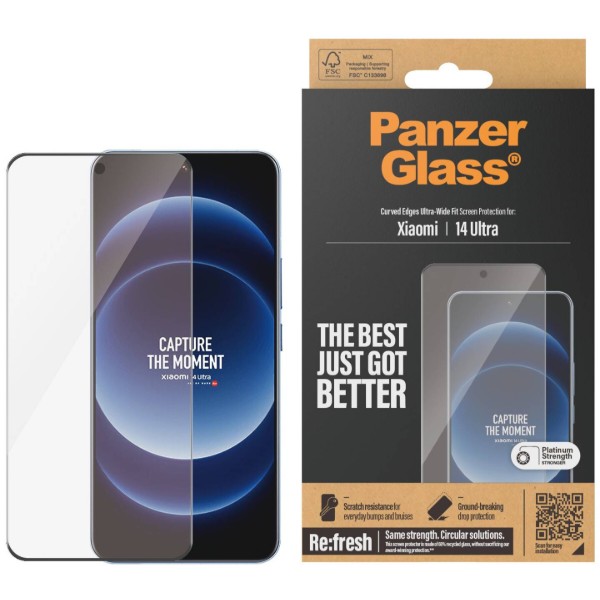 Фото - Захисне скло для смартфону PanzerGlass Screen Protector Xiaomi 14 Ultra, Ultra-Wide Fit (PG_8074)