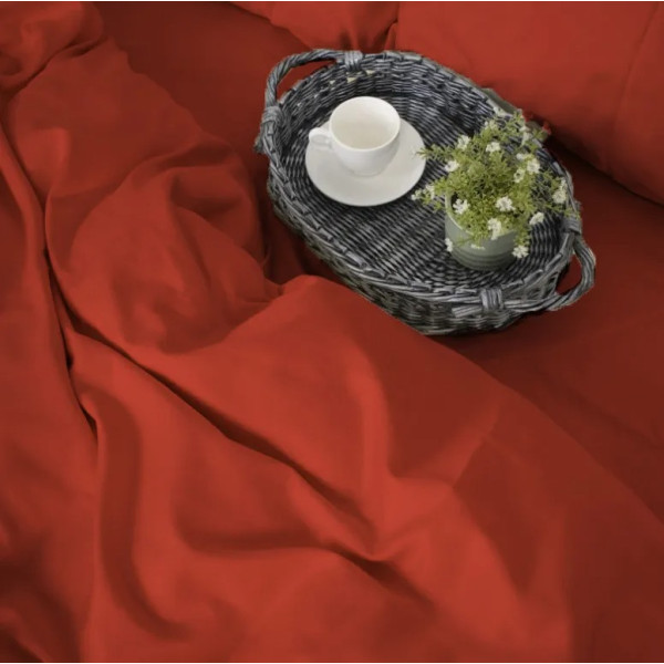 Фото - Комплект постельного белья MirSon 143х210 см Satin Premium 0081 Terracotta (2200010929300)