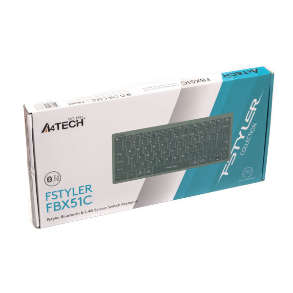Фото - Клавіатура бездротова A4tech Fstyler FBX51C Matcha Green
