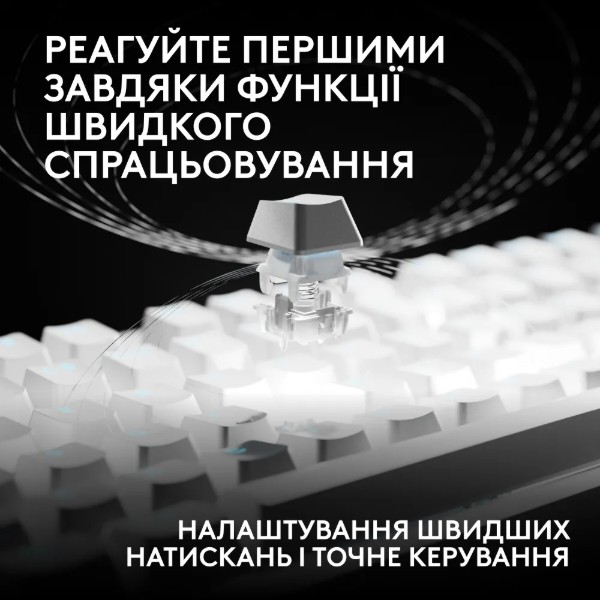 Фото - Клавіатура дротова ігрова Logitech G PRO X2 Rapid White (920-014097)