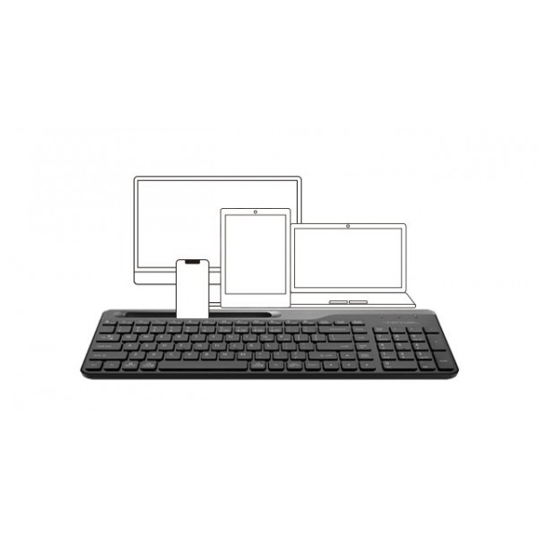 Фото - Клавіатура + миша бездротова A4tech FB2535C Smoky Grey