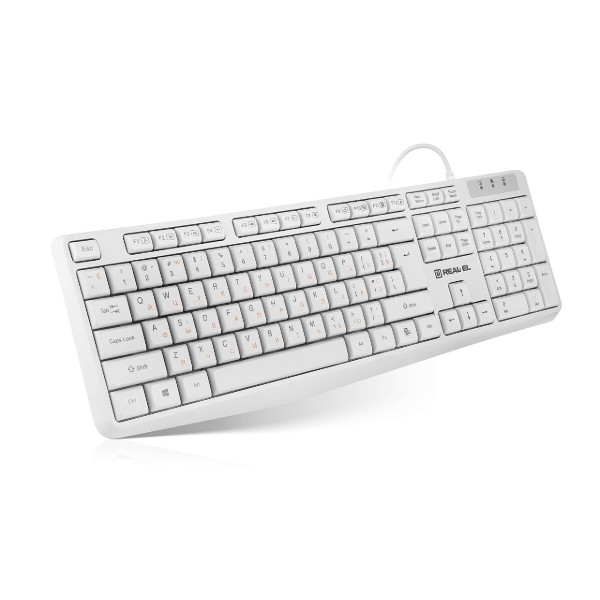 Фото - Клавиатура проводная REAL-EL RK-513 White (EL123100047)