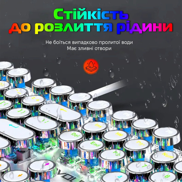 Фото - Клавіатура дротова ігрова T-Wolf T12 USB White (TW-T12W)