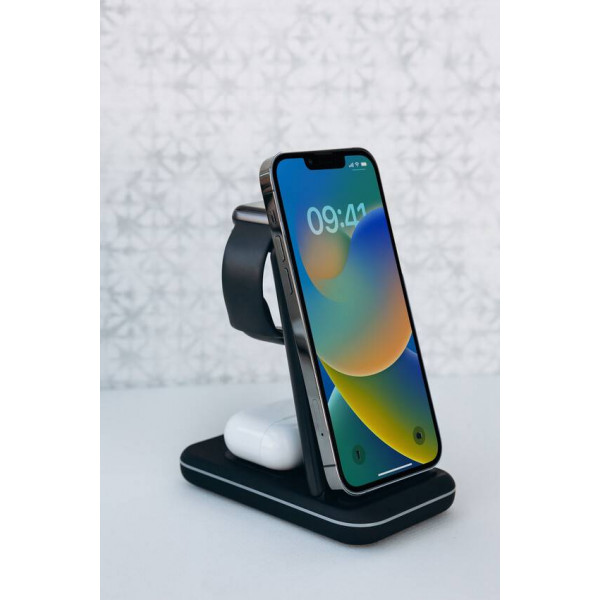Фото - Беспроводное зарядное устройство Canyon WS-304 3 в 1 QI Black (CNS-WCS304B)