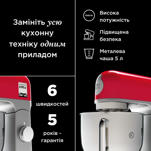 Фото - Кухонная машина Kenwood KMX750BK