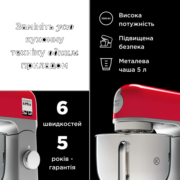 Фото - Кухонна машина Kenwood KMX750RD