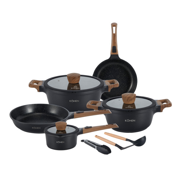 Фото - Набор посуды Kohen Grand Noir 11 пр. (KN99008)