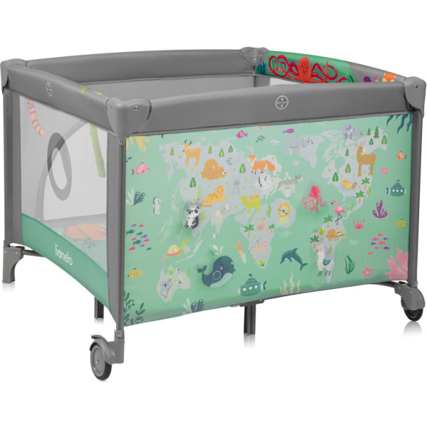 Фото - Манеж класичний Lionelo Mille Plus Grey Green