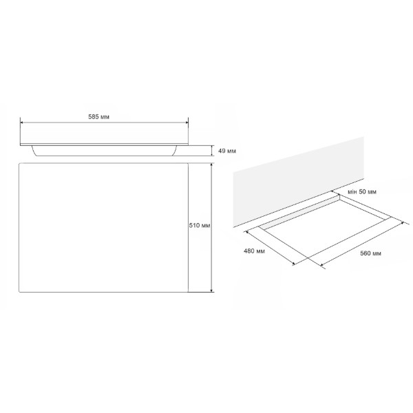 Фото - Варильна поверхня електрична ELEYUS H1СBHG ME 60 BL V2 CF