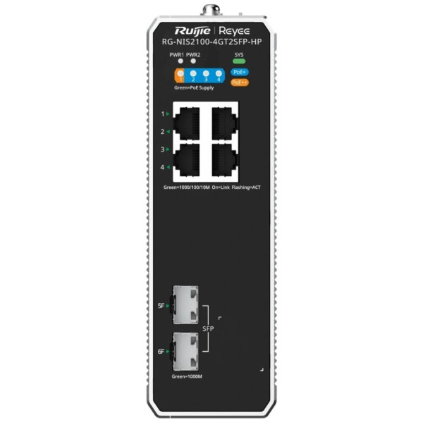 Фото - Коммутатор локальної мережі (Switch) Ruijie RG-NIS2100-4GT2SFP-HP