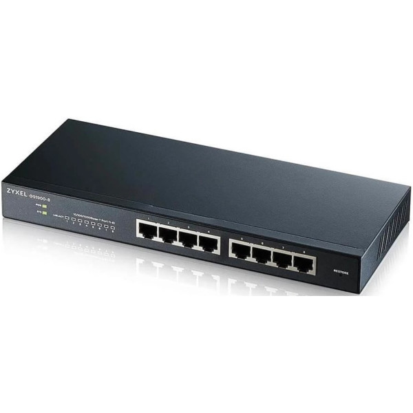 Фото - Коммутатор локальної мережі (Switch) Zyxel GS1900-8 (GS1900-8-EU0102F) Фото - Коммутатор локальної мережі (Switch) Zyxel GS1900-8 (GS1900-8-EU0102F)