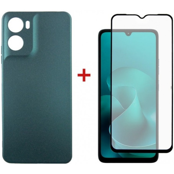 Фото - Чохол для смартфона DENGOS Soft for Motorola Moto G06 Green (DG-KM-180) +скло
