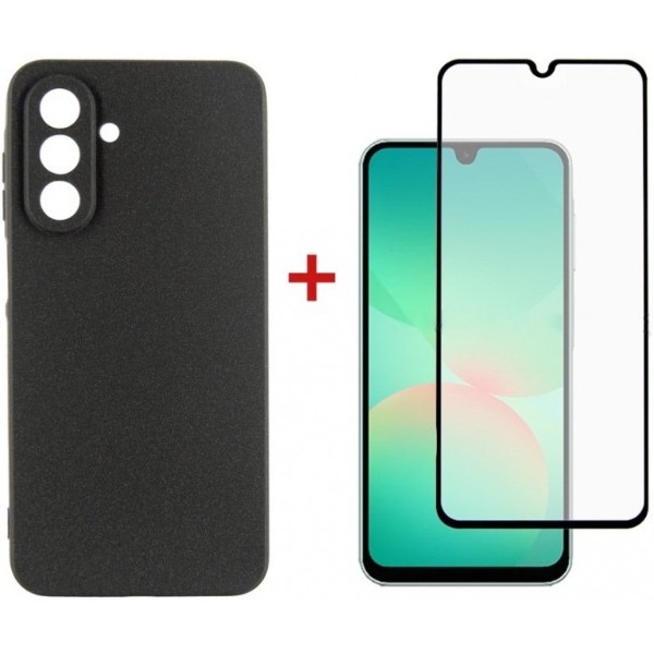 Фото - Чехол для смартфона DENGOS Carbon for Samsung Galaxy A26 SM-A266 Black (DG-KM-137) + защитное стекло