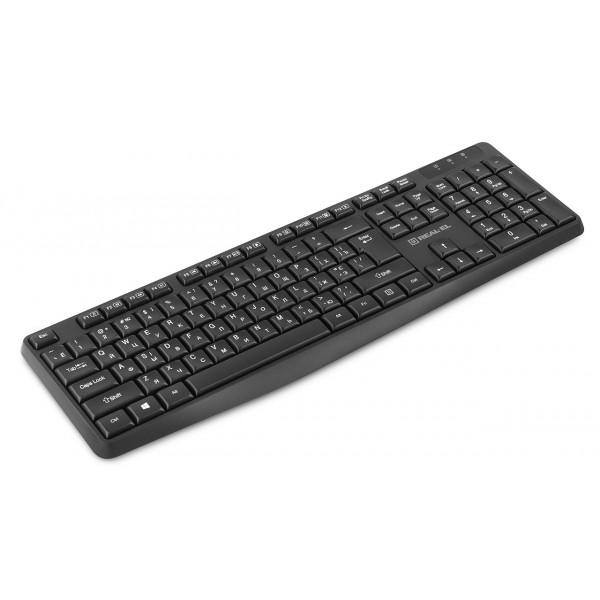 Фото - Клавиатура+мышь беспроводная REAL-EL Kit 551W Black USB (EL123100048)