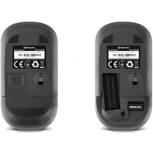 Фото - Клавиатура+мышь беспроводная REAL-EL Kit 551W Black USB (EL123100048)