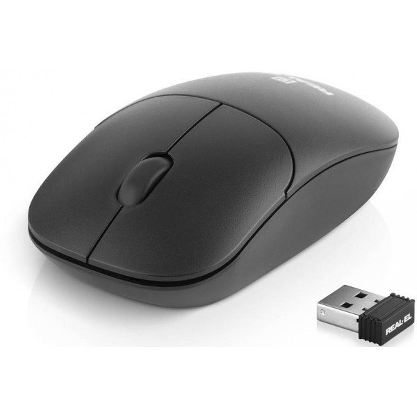 Фото - Клавиатура+мышь беспроводная REAL-EL Kit 551W Black USB (EL123100048)