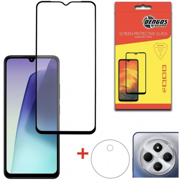 Фото - Захисне скло для смартфону DENGOS for Xiaomi Redmi 14C Black Full Glue (DG-TGSCP-07)