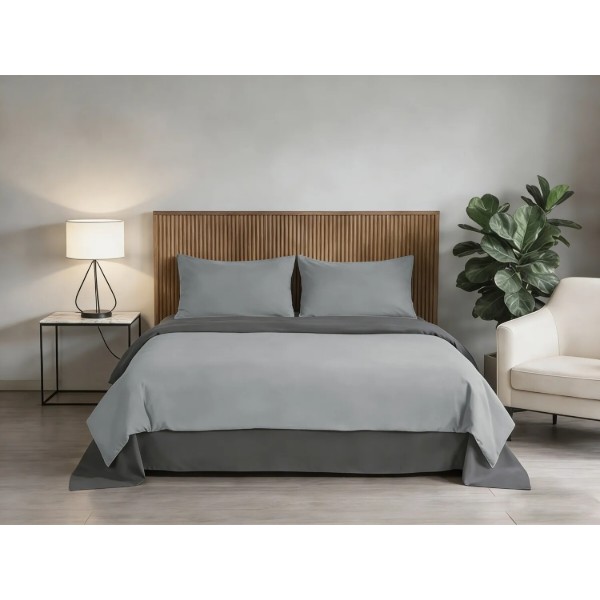Фото - Комплект постільної білизни SOHO 200х220 Light gray/Dark gray (PATTERN 23-E)