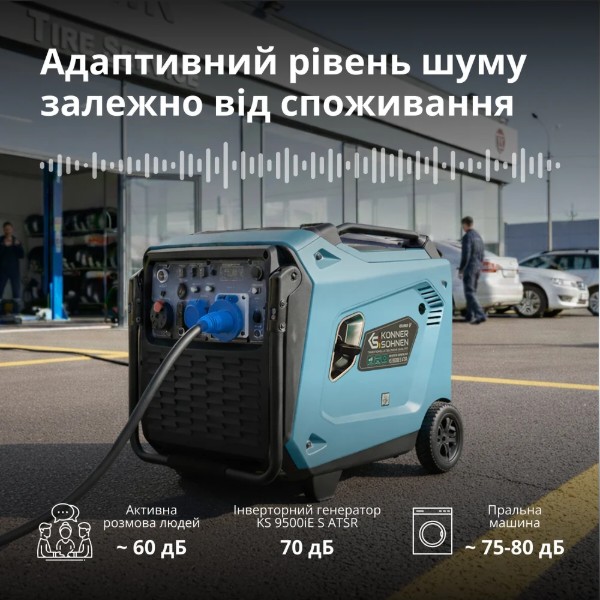 Фото - Генератор бензиновий Konner&Sohnen KS 9500iE S ATSR
