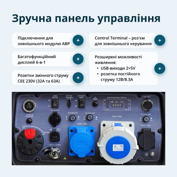 Фото - Генератор бензиновий Konner&Sohnen KS 9500iE S ATSR
