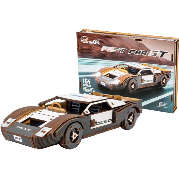 Фото - 3D пазли PuzzleOk "Fast Car GT" 164 дет., поліція (Puz-26916)