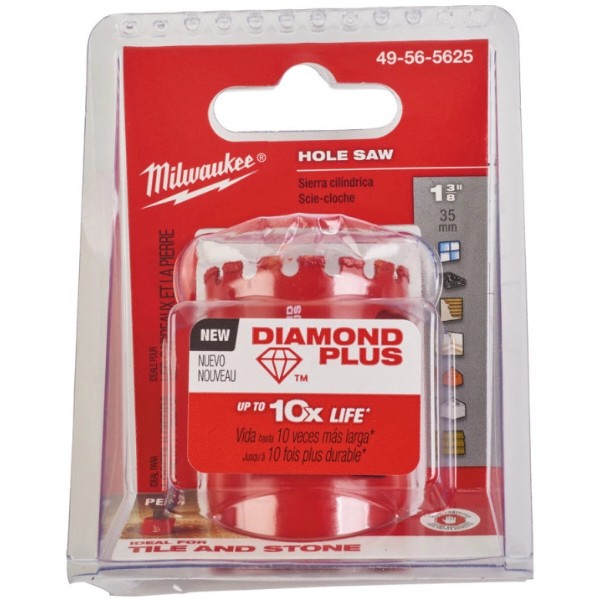Фото - Коронка по керамограніту Milwaukee Diamond Plus 35 мм (49565625)