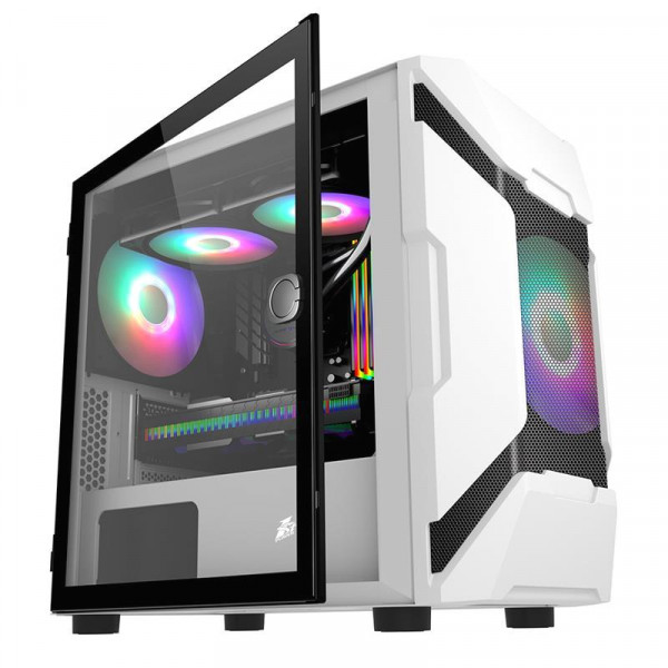 Фото - Корпус 1stPlayer D3-A-F2P-W-F2-W-WH White без БП