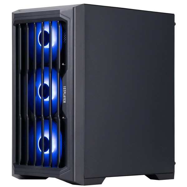 Фото - Корпус 1stPlayer H2-BK-4F7 Black без БП