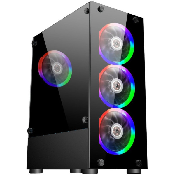 Фото - Корпус 1stPlayer V2-A-BK-4F1 Black без БЖ