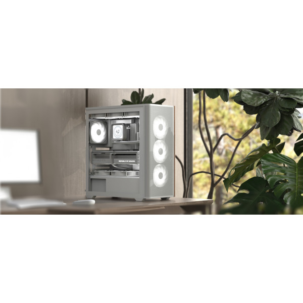 Фото - Корпус AEROCOOL D501A-G-WT-v2 (ACCM-DS01043.21) White без БП