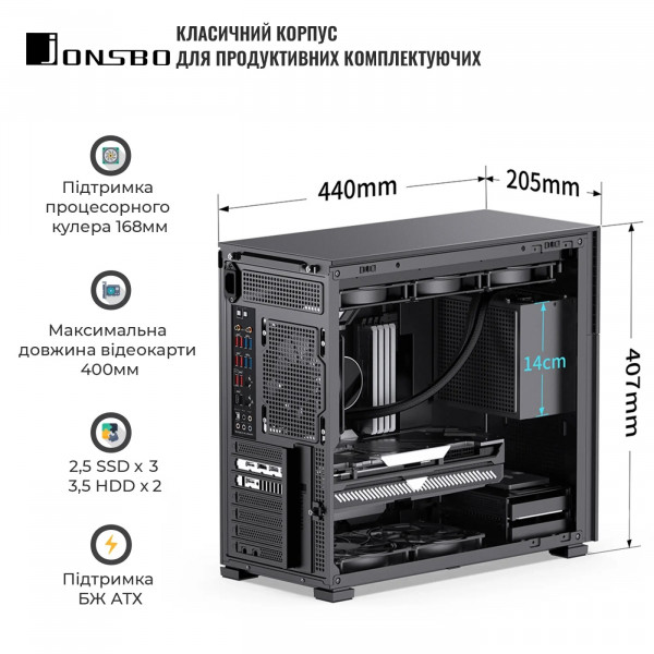 Фото - Корпус Jonsbo D41 MESH SC Black