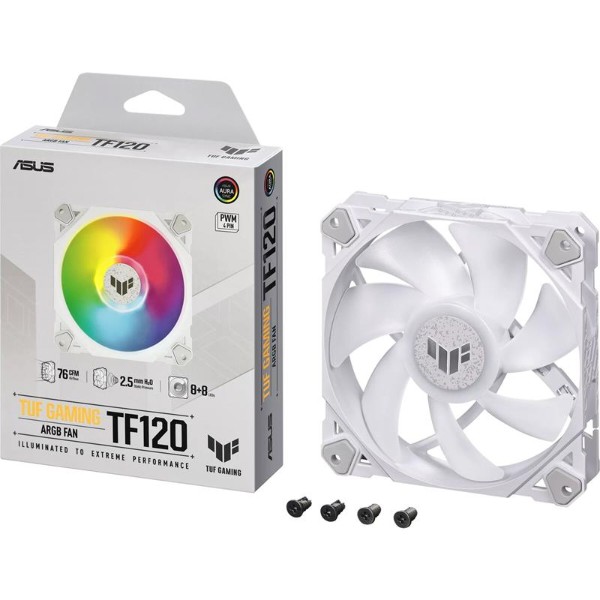 Фото - Корпусный вентилятор Asus TUF Gaming TF120 ARGB White