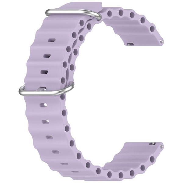 Фото - Ремінець для смарт-годинника BeCover Wave Style 20mm for Amazfit Bip 3/3 Pro/GTR 42 мм/GTR Mini/GTS/GTS 2 mini/GTS 3/GTS 4/GTS 4 Mini/Amazfit Active/Active 2 Light Purple (71417