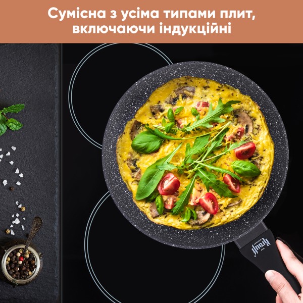 Фото - Сковорода универсальная Krauff 24 см со ст. крышкой + шипцы кухонные (25-45-286)