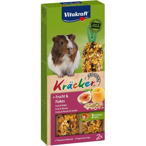 Фото - Ласощі для гризунів Vitakraft Kracker Original Frucht and Flakes крекер з фруктами 2 шт. (4008239251558) Фото - Ласощі для гризунів Vitakraft Kracker Original Frucht and Flakes крекер з фруктами 2 шт. (4008239251558)