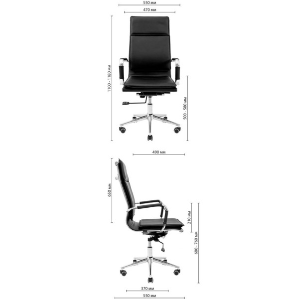 Фото - Крісло офісне Richman Гаваї Хром DT (Deep Tilt) Black