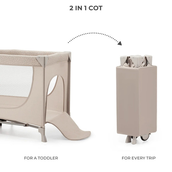 Фото - Манеж-ліжко Kinderkraft Joy 2 Beige (KLJOY02BEG00000)