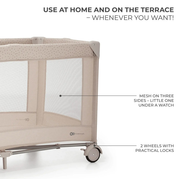 Фото - Манеж-ліжко Kinderkraft Joy 2 Beige (KLJOY02BEG00000)