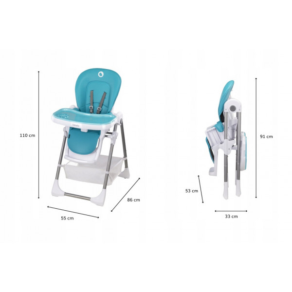 Фото - Стульчик для кормления трансформер Lionelo Linn Plus Turquoise