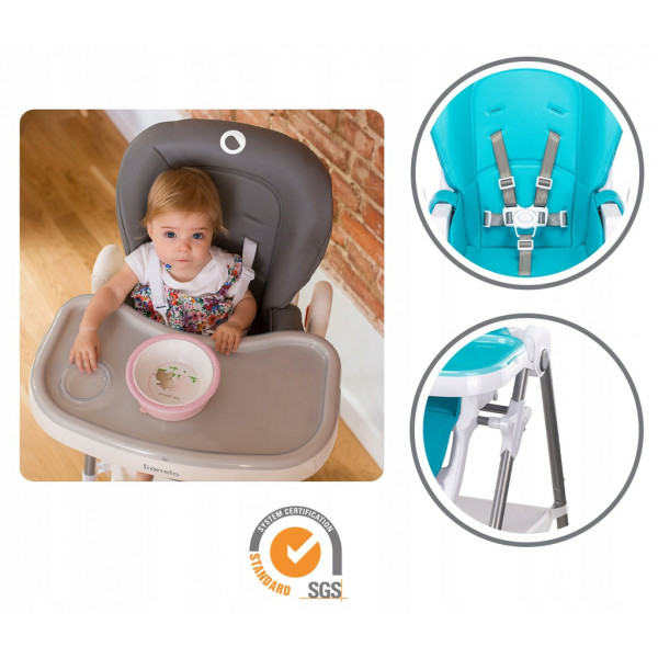 Фото - Стульчик для кормления трансформер Lionelo Linn Plus Turquoise